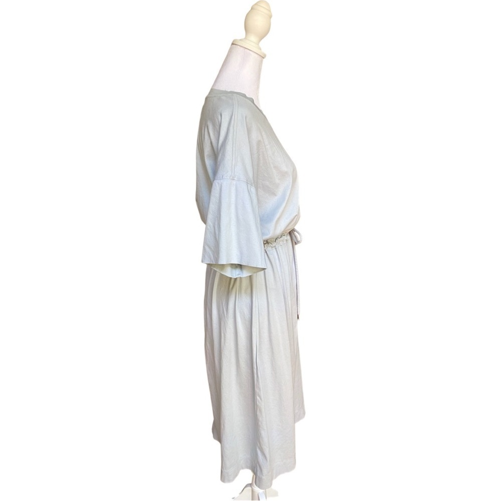Everlane The Luxe Cotton Tie Front Tee Midi Dress Size Medium - Picture 4 of 7